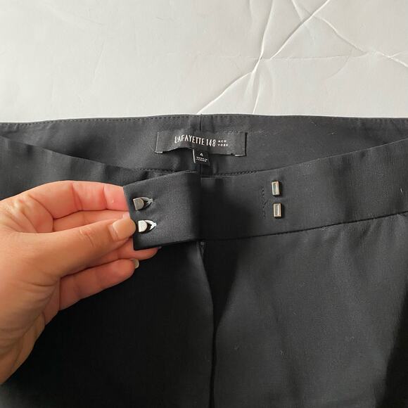 Lafayette 148 Women's Black Irving Business Pants Size 4 - Picture 5 of 10